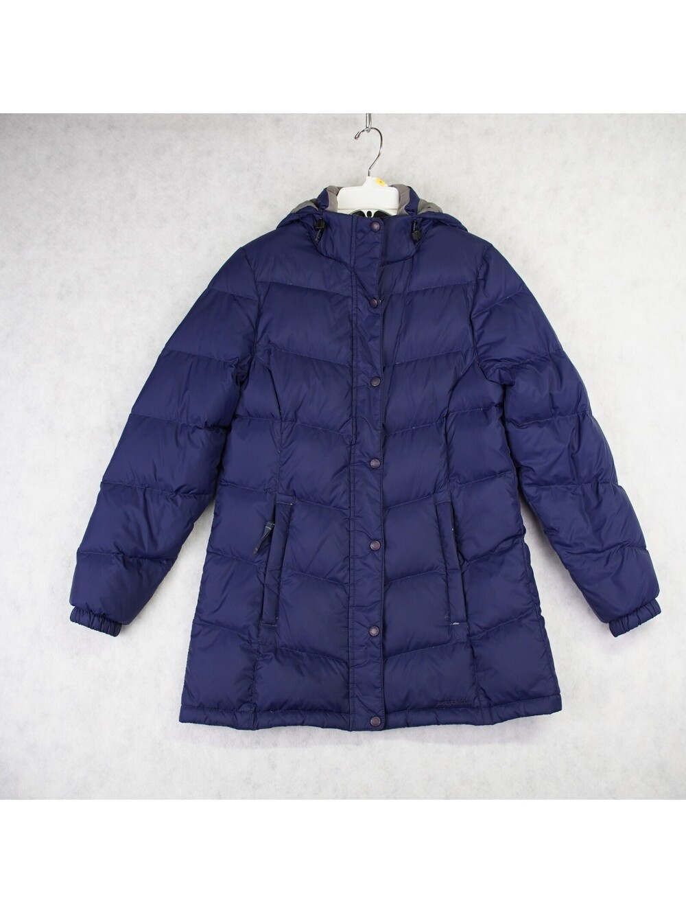 L.L. Bean Women’s Quilted Goose Down Puffer Jacket Sz S Navy Warm Outdoor Coat - Picture 2 of 15